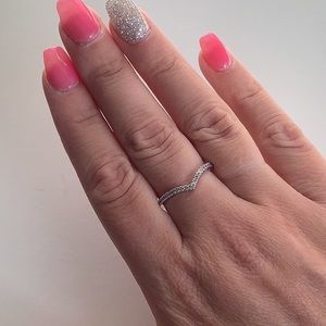 Pandora Sparkling Wishbone Ring
